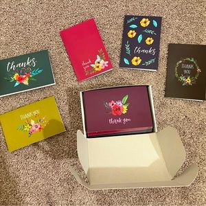 Brand New Box of 48 Thank You Cards
